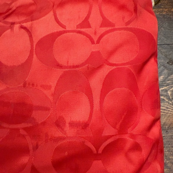 Coach Legacy Weekend Colorblock Signature Nylon Hippie Swing Bag Christmas Red - Picture 8 of 16